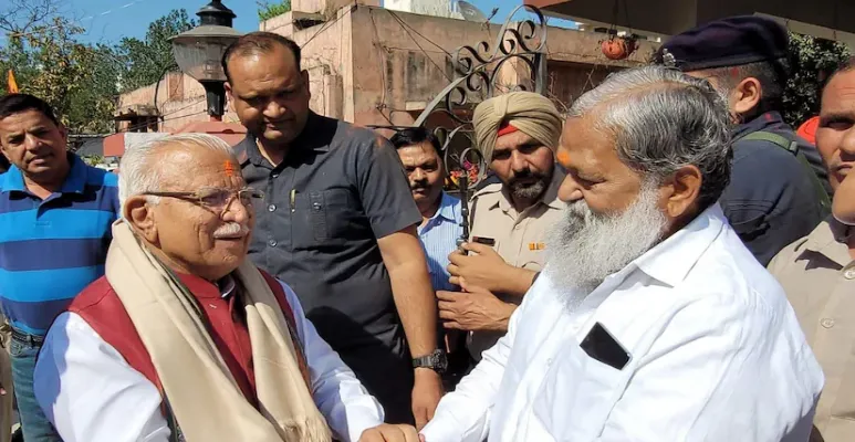 Anil Vij Meeting Manohar Lal Khattar