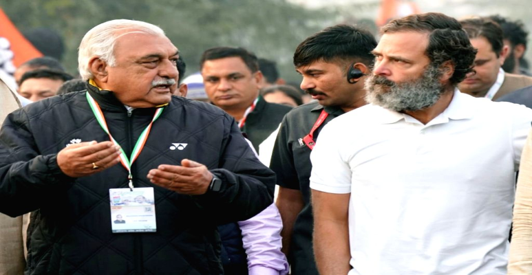 Bhupinder Singh Hooda With Rahul Gandhi