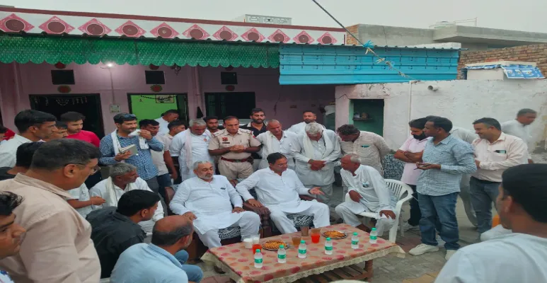 Brijendra Singh Village Meeting