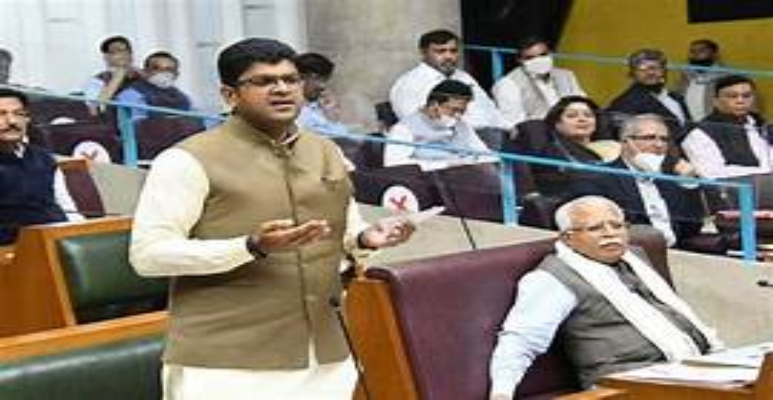 Dushyant Chautala in assembly