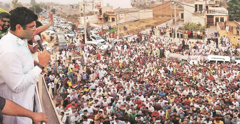 Dushyant Chautala with Public