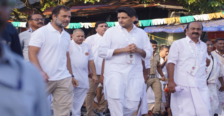 Neeraj Sharma with Rahul Gandhi