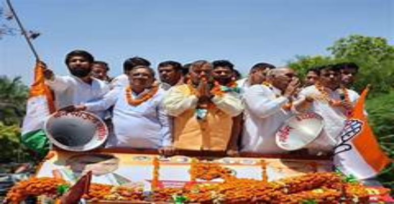 Subhash Gangoli during rally