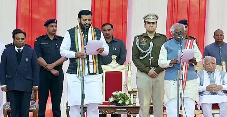 Nayab Singh Saini takes oath as the Chief Minister of Haryana