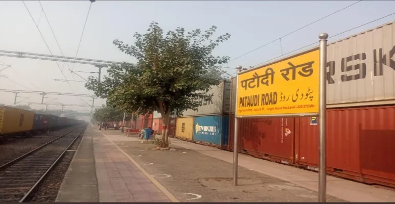 Pataudi railway station. 