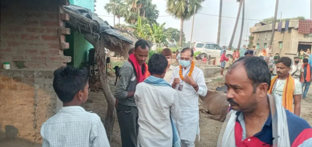 Gyanendra Kumar Singh visited the village.