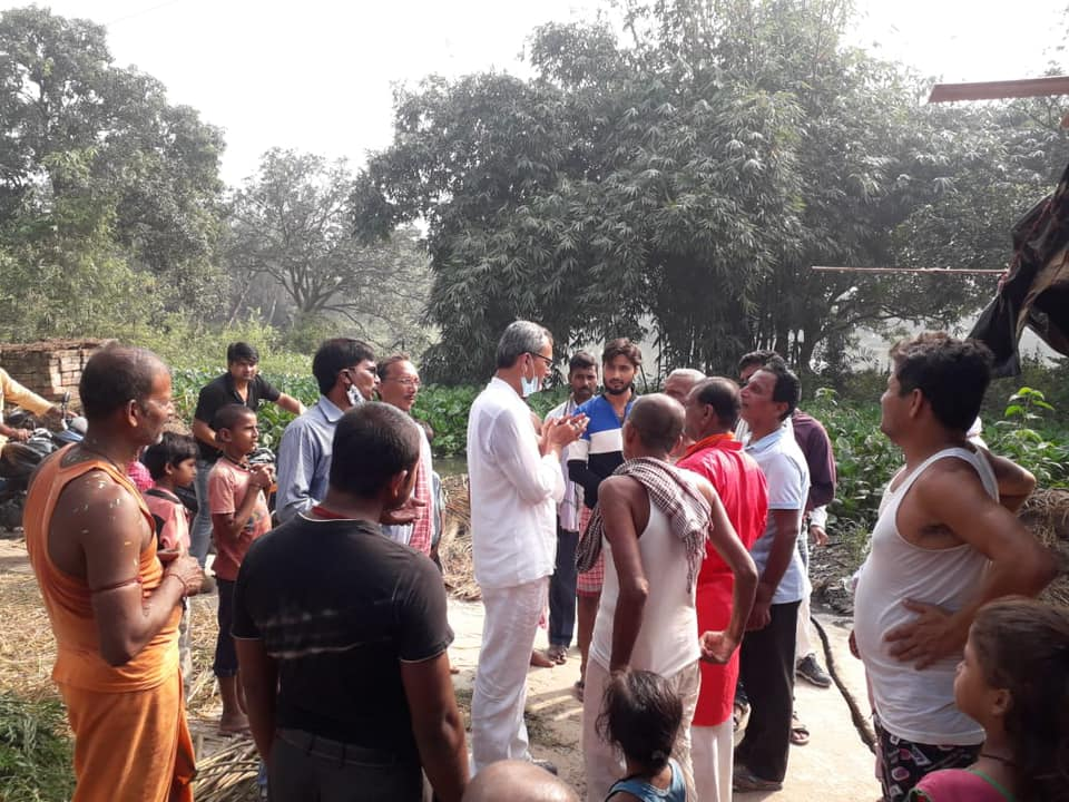Binay Kumar Choudhary spoke with people to understand their issues.