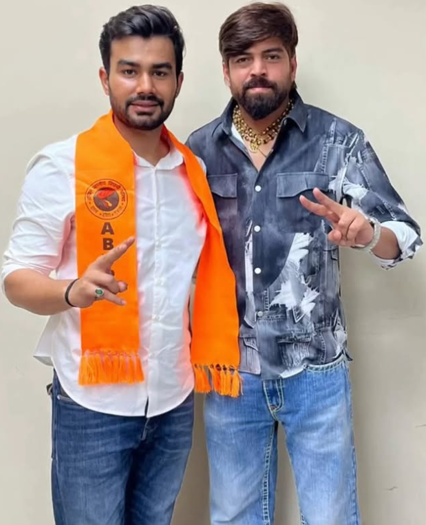 Kunal Choudhary with singer masoom sharma