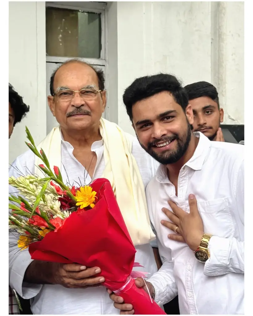 Rahul Jhansla with Shri D.P. Yadav Ji.