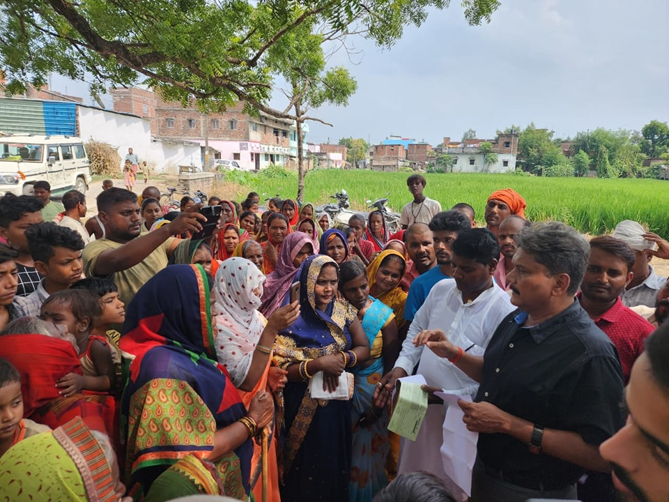 Sunil Kumar visiting his constituency to listen to peoples issues.
