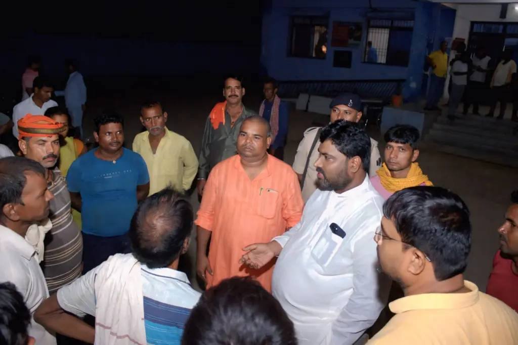 Murari Prasad Gautam inaugurated a new development project in his constituency.
