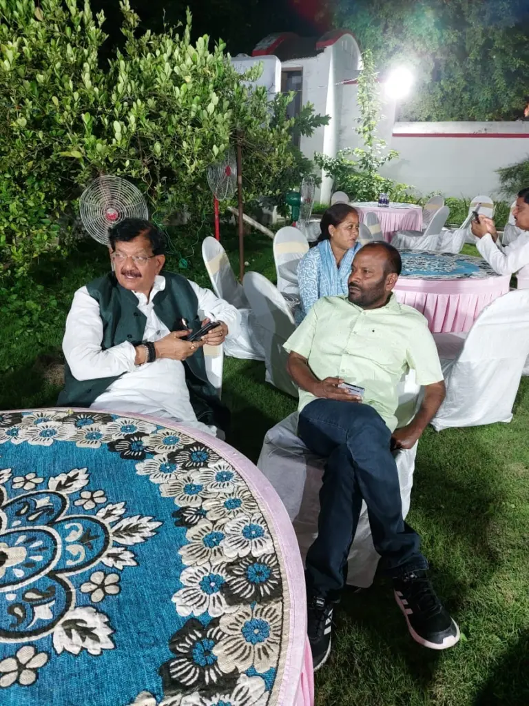 Indrajeet Prasad Gupta with Bihar Congress State President Shri Madan Mohan Jha.